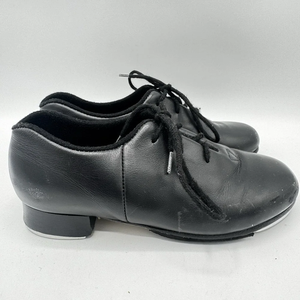 Bloch Tap Shoes Kids 12 M Black Excellent Leather Tap Oxford 392090